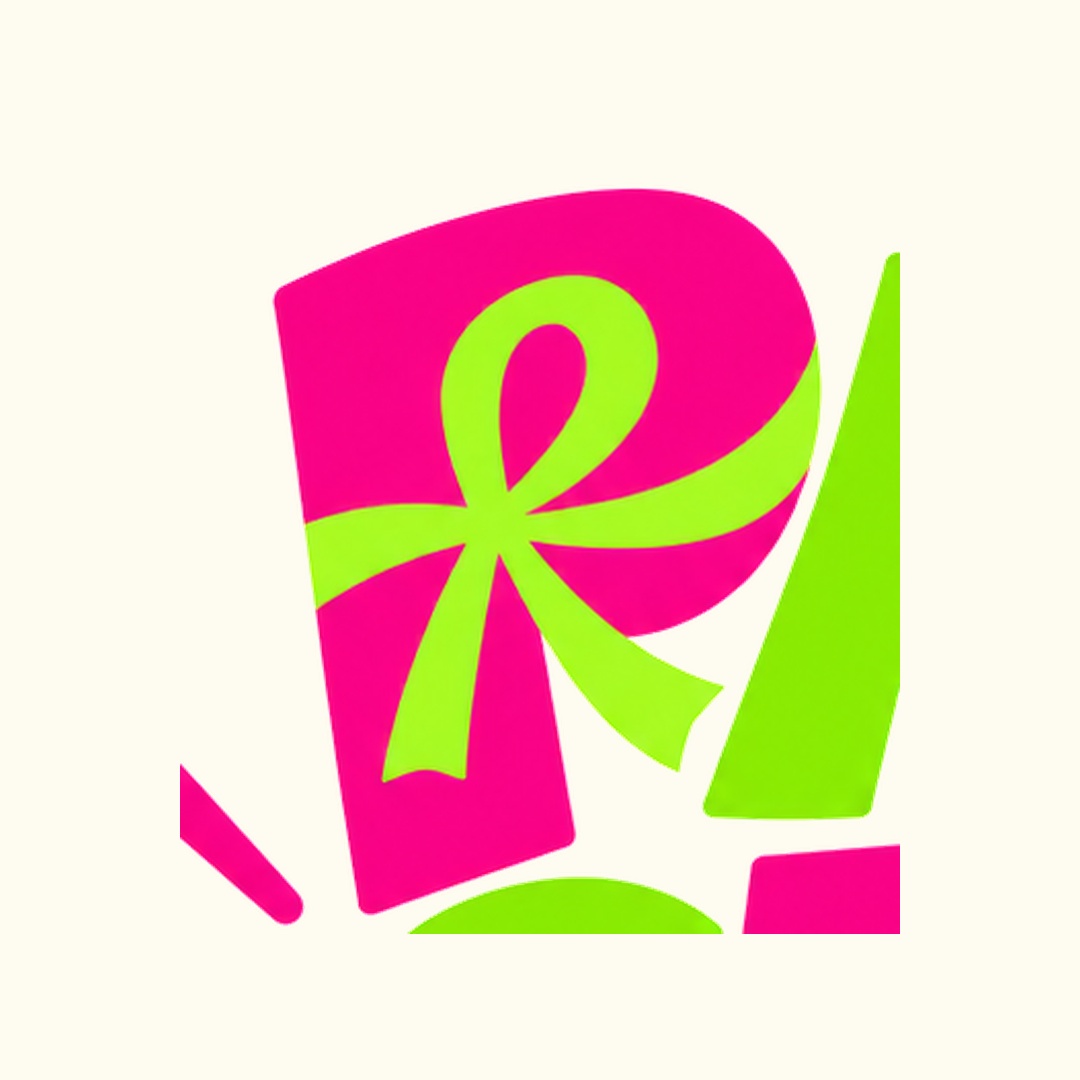 Party Stash ribbon P monogram